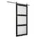 Renin 36 inch x 84 inch Espresso 3 Lite Frosted Glass Barn Door with Hardware Kit BD061W01ES3TGE36084 - alternate 3